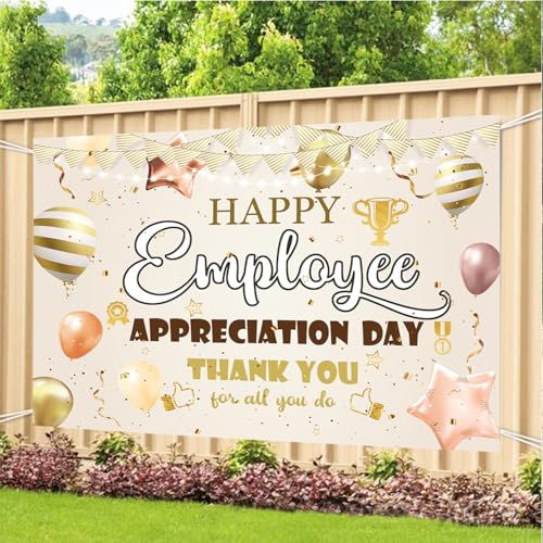 IRCOR Employee Appreciation Decorations Happy Employee Appreciation Day Backdrop Employee Appreciation Banner by IRCOR - Image 3