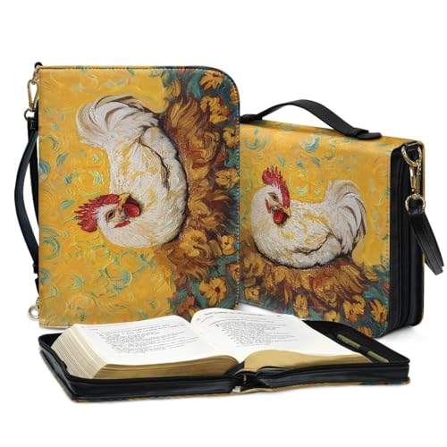 Bible Cover with Handle, Bible Case for Women,Leather Scripture Carrying Case with Straps Fit for Most Standard Size Bibles3