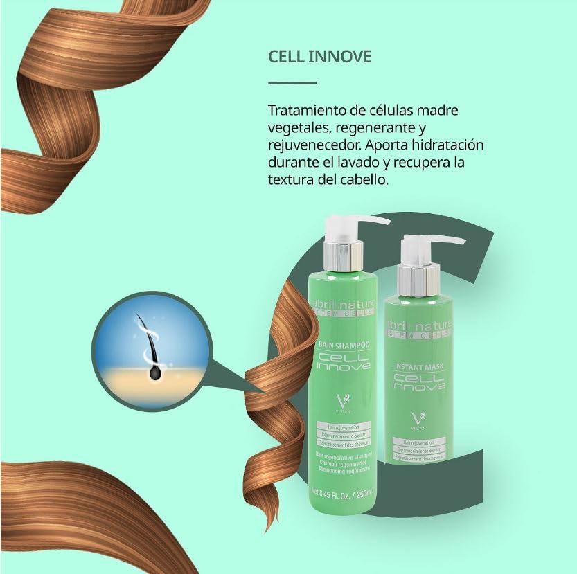 abril et nature - Cell Innove - Professional Hair Serum - Regenerates and Rejuvenates - For All Hair Types - Concentrated with Plant Stem Cells - Cuticle Sealer - 100 ml - Image 5