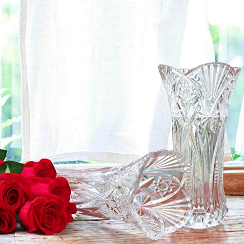 Kurtzy Helder Kristallen Glazen Vazen (2 Pak) – 24,5cm – Modern Decoratieve Melodia Cylinder Glazen Bloemen Vaas Set voor Huis Kopstuk en Kantoor Decor - Afbeelding 6
