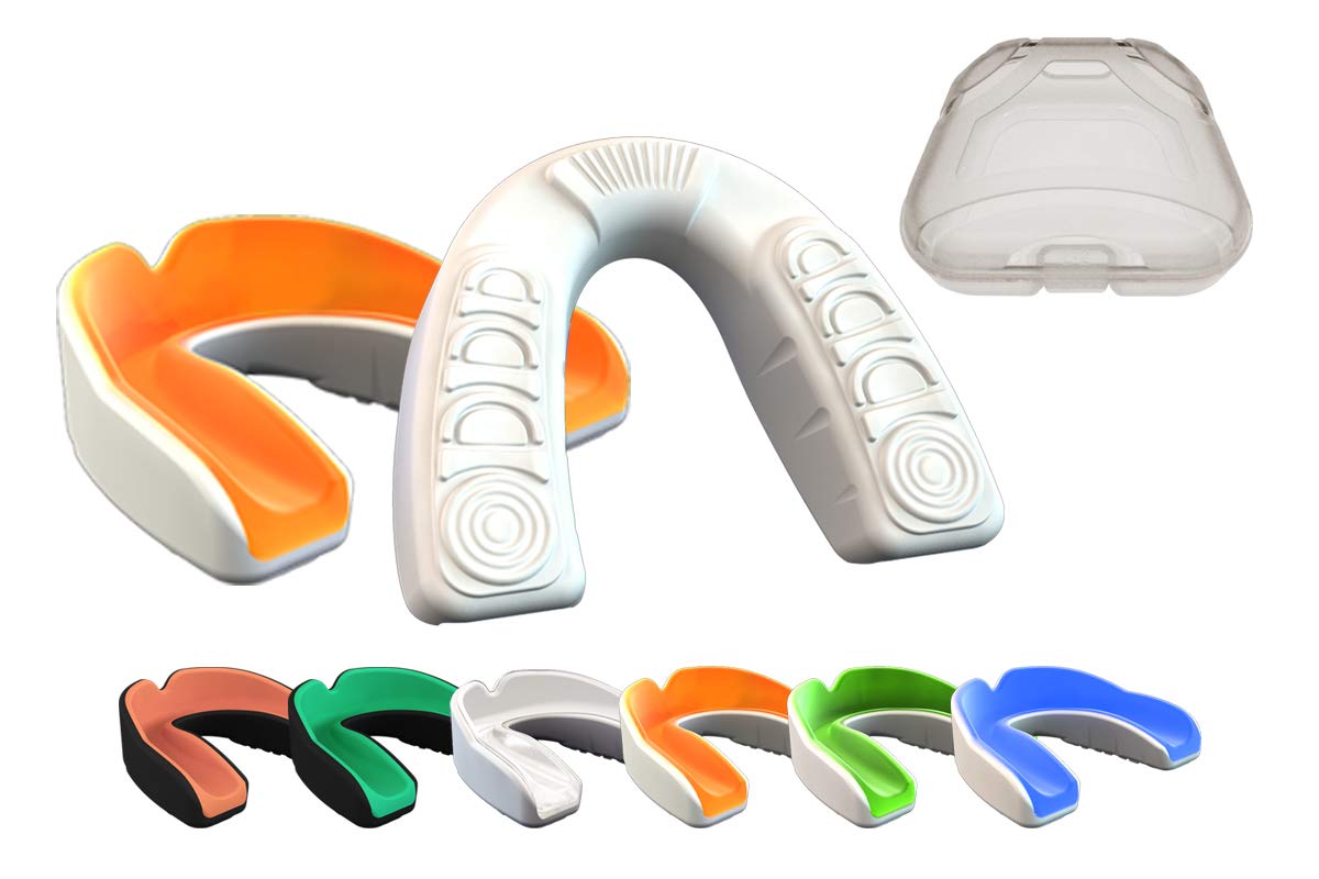 Boil and Bite Mouth Guard (Youth & Adult) DA Custom Fit Sport Mouthpiece for Football, Hockey, Rugby, Lacrosse,Boxing,MMA(Free Case Included!)