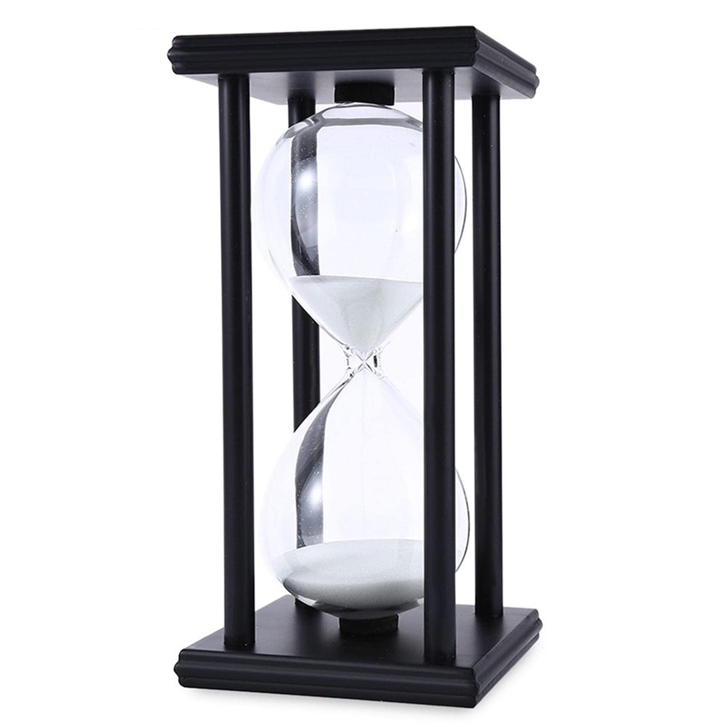 Temporizador de arena de 60 minutos de reloj de arena de la cocina de la escuela de madera moderno reloj de arena reloj de arena temporizador de té decoración del hogar regalo
