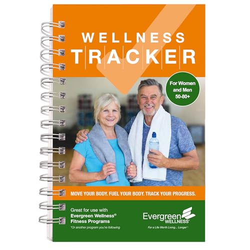 Wellness Tracker Daily Habit Tracker. Set Goals for All Physical Activity and Nutritional Habits in Spiral Bound, 10-Week Journal. Ideal for Women and Men 50-80+.