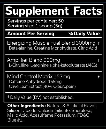 JNX SPORTS The Curse! Pre Workout Powder Increases Blood Flow, Boosts Strength and Energy, Improves Exercise Performance with Creatine … (Blue Raspberry) - Image 3