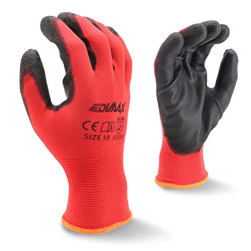 EDIMAX, Gants de Travail, Lot de 12 Paires, Anti Coupure, Resista...