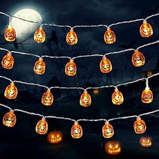 Halloween Pumpkin String Lights with Pumpkin 20 LEDs 9.4ft Fair Light for DIY Halloween Decoration