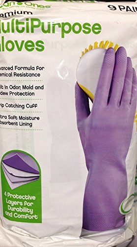 Multipurpose Household Gloves Large 9 Pairs