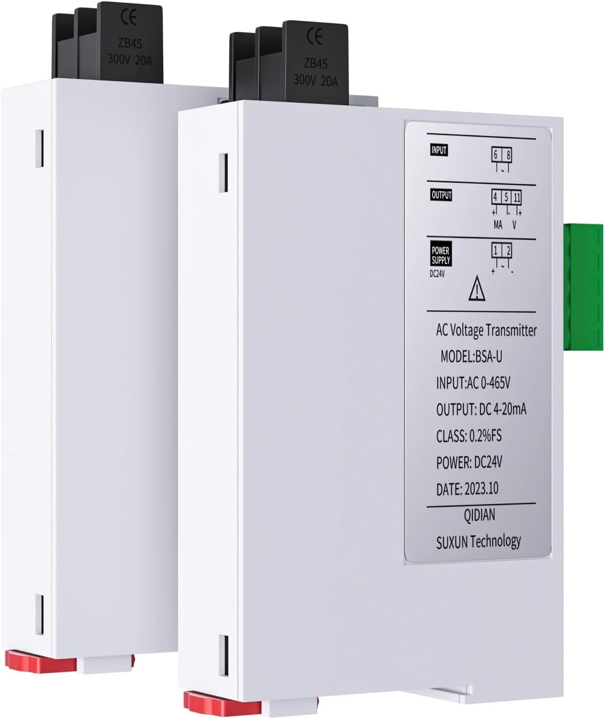 1pcs Voltage Sensor Converter 0-100V 0-200V 0-300V 0-1000V to 4-20mA 0-10V 0-5V 1-5V RS485 Voltage Transmitter Transducer DC24V(Input AC 0-220V,Output 4-20mA)