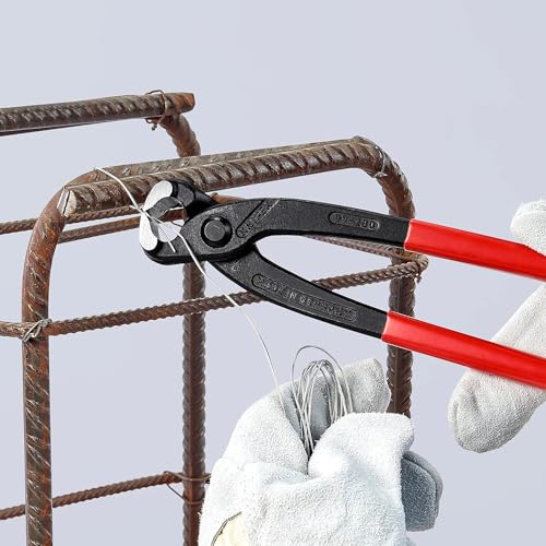 KNIPEX Monierzange (Rabitz- oder Flechterzange) mit Kunststoff überzogen schwarz atramentiert 280 mm, 99 01 280