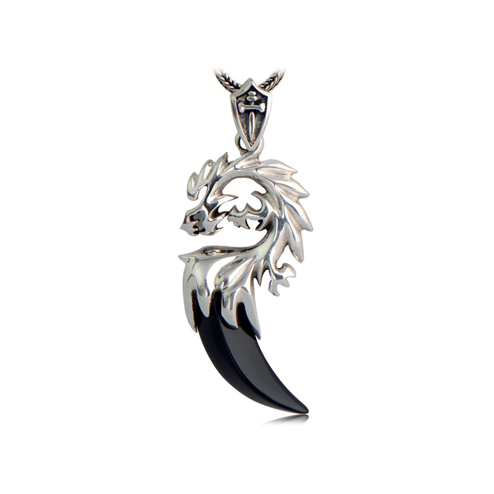 Pendentif agate noire homme argent 925 pour remplacer les bijoux ternes par du style