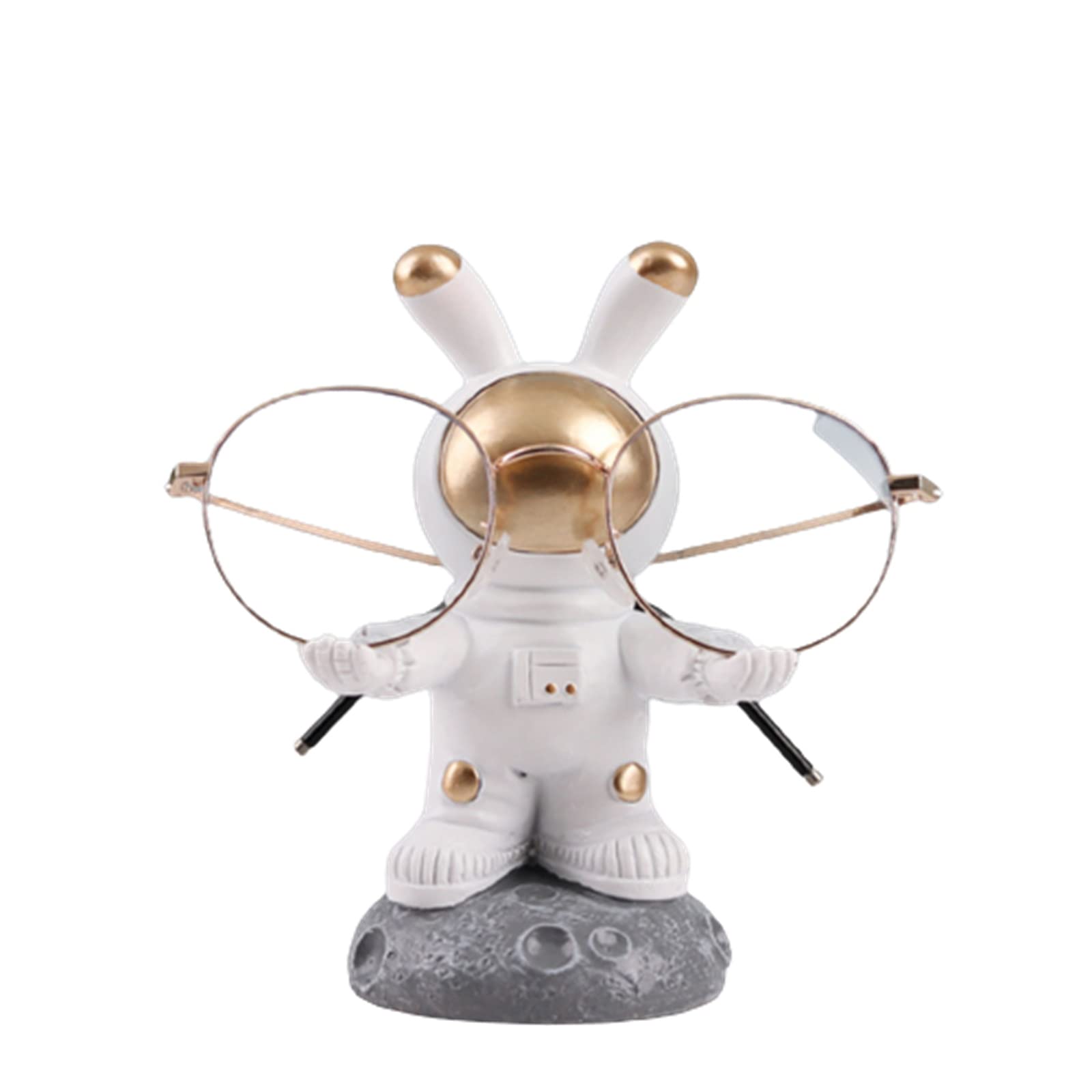 Elnwnnkc Novel Space Glasses Holder Stand Glasses Retainers Resin Animal Figurines Eyeglass Bracket Great Friend Holder Stand for Nightstand Desk