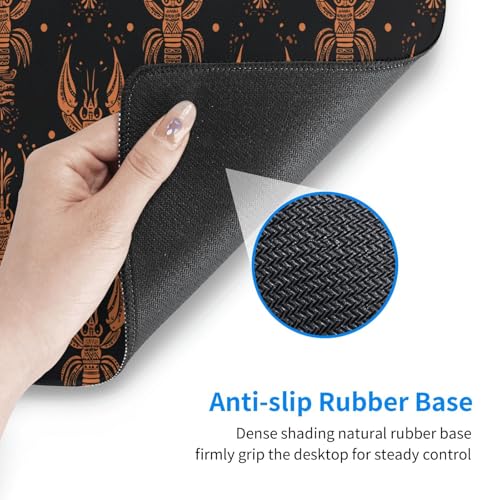 Tapis de souris pour le travail orange style rétro avec base caoutchouc stable - 3