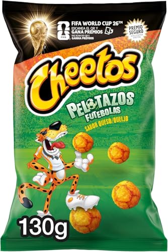 Cheetos Pelotazos, 130g, Queso, sin gluten (Paquete de 5)