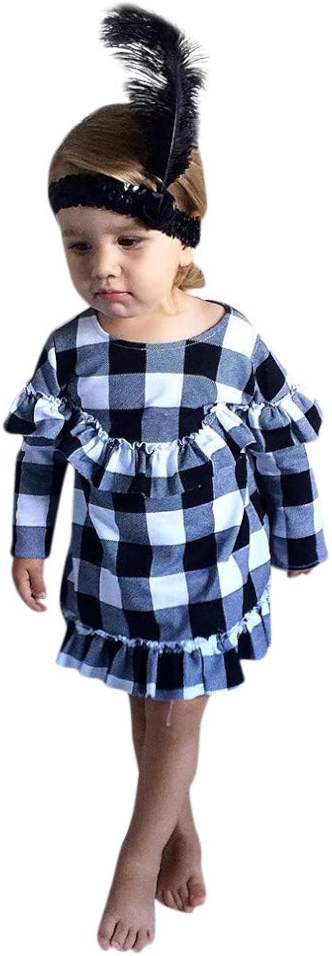 Amazon Co Jp スカート 赤ちゃん服 Racazing 子供服 ワンピース 女の子 蓮の葉 スカート 長袖 格子 ドレス 子供 70 1cm 着ぐるみ 演出服 入学式 ピアノ 発表会 パーディー フォーマル 結婚式 6ヶ月 4歳 服 ファッション小物