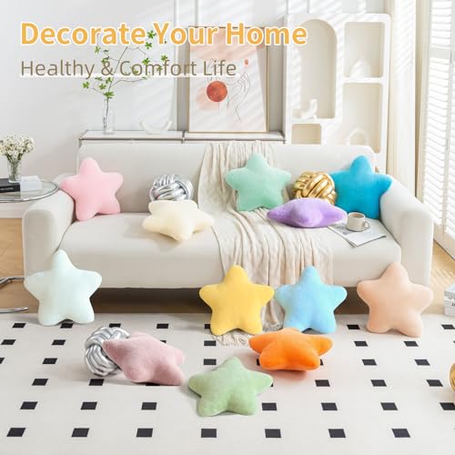 Tesica Star Shaped Pillow Decorative Star Pillow For Bed Soft Plush Star Throw Pillow Cute Light Purple Star Pillow Home Decor Pillow Aesthetic Pillow thumb #3