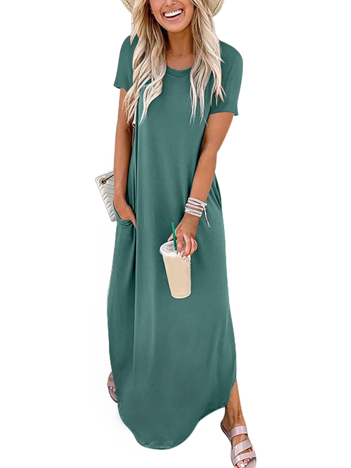 ANRABESS Short Sleeve Maxi