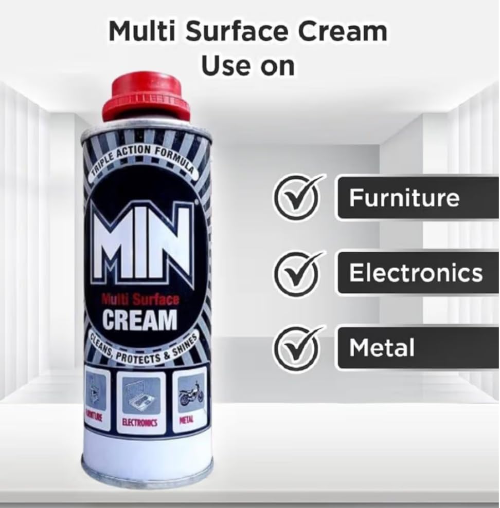 Image of Multi Surface Cream, Triple Action Formula, Cleans Protects & Shines, for Electronics, Metal, Wood & Plastic, Pack of 3