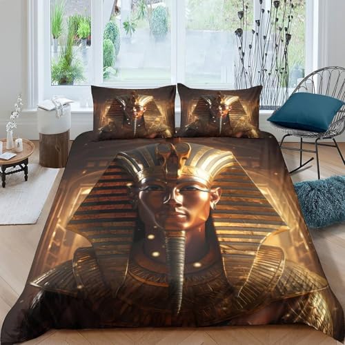Parure de lit 3 pièces 260x220cm en microfibre 3D Ancientpharaoh - 2