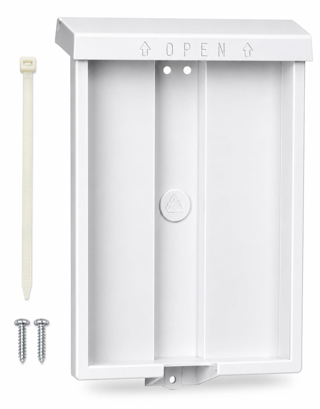 Portafolletos de pared exterior resistente UV SourceOne de metacrilato con tapa blanca
