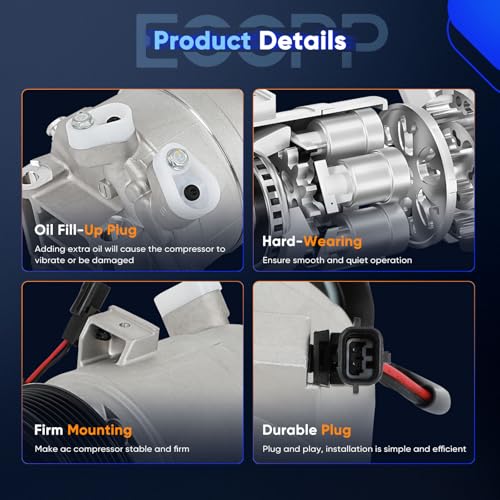 Image of ECCPP AC Compressor Fit for Nissan Murano Maxima Quest Pathfinder for Infiniti QX60 3.5L 2008-2015 AC Compressor for Car Fast Cooling