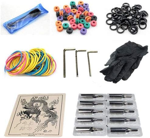 Solong Tattoo Complete Tattoo Kit 2 Pro Machine Guns 10 Inks Power Supply Foot Pedal Needles Grips Tips TK222