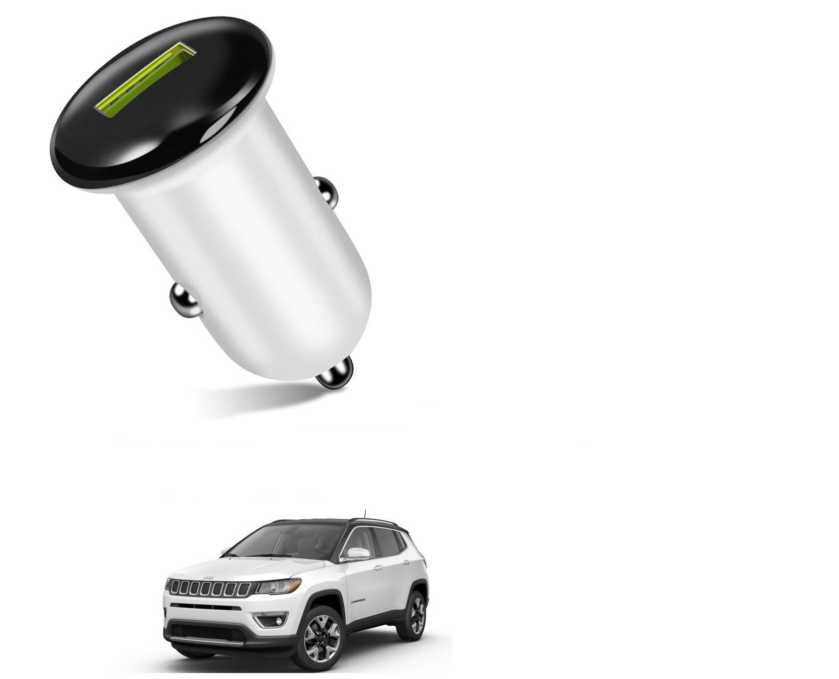 AUTO Addict CAR Charger Fast (Quick,1 Port) Single USB Charger for Jeep Compass