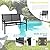 Shintenchi 4 Pieces Patio Furniture Set with Glass Coffee Table, Loveseat,2 Single Chairs,Patio Set with Breathable Backrest Material,Conversation Set for for Patio, Garden(Dark Black)