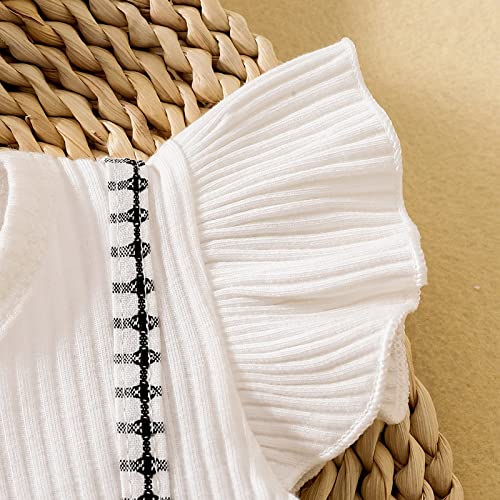 Vestidos para uma dança para crianças da escola Ummer Branco Xadrez Laço Vestido de bebê menina Vest