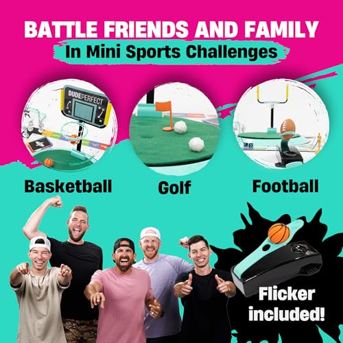 Image of Dude Perfect Board Game with Soccer Add On; Action Packed Sports Challenges for Competitive Kids and Families | Perfect for Family Game Night; 2 to 5 Players; Ages 4 and up