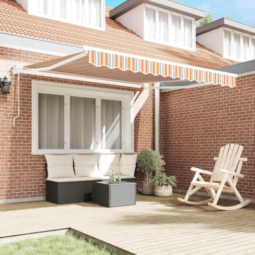 Store électrique à bras articulé 300x250cm multicolore en alu et polyester avec télécommande - 4