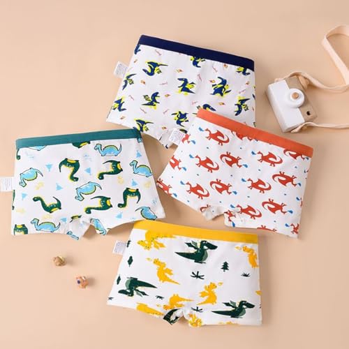 image for JackLoveBriefs Boys Cotton Boxer Briefs Dinosaur Polar Bear Toddler Ki