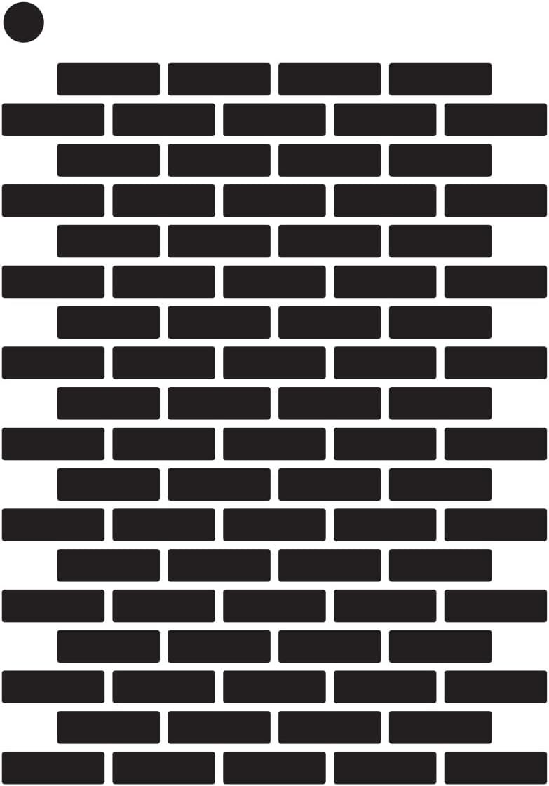 Creative ExpressionsStencil - Brick Wall, CEMSBWALL, Transparent, 4 x 3 inches