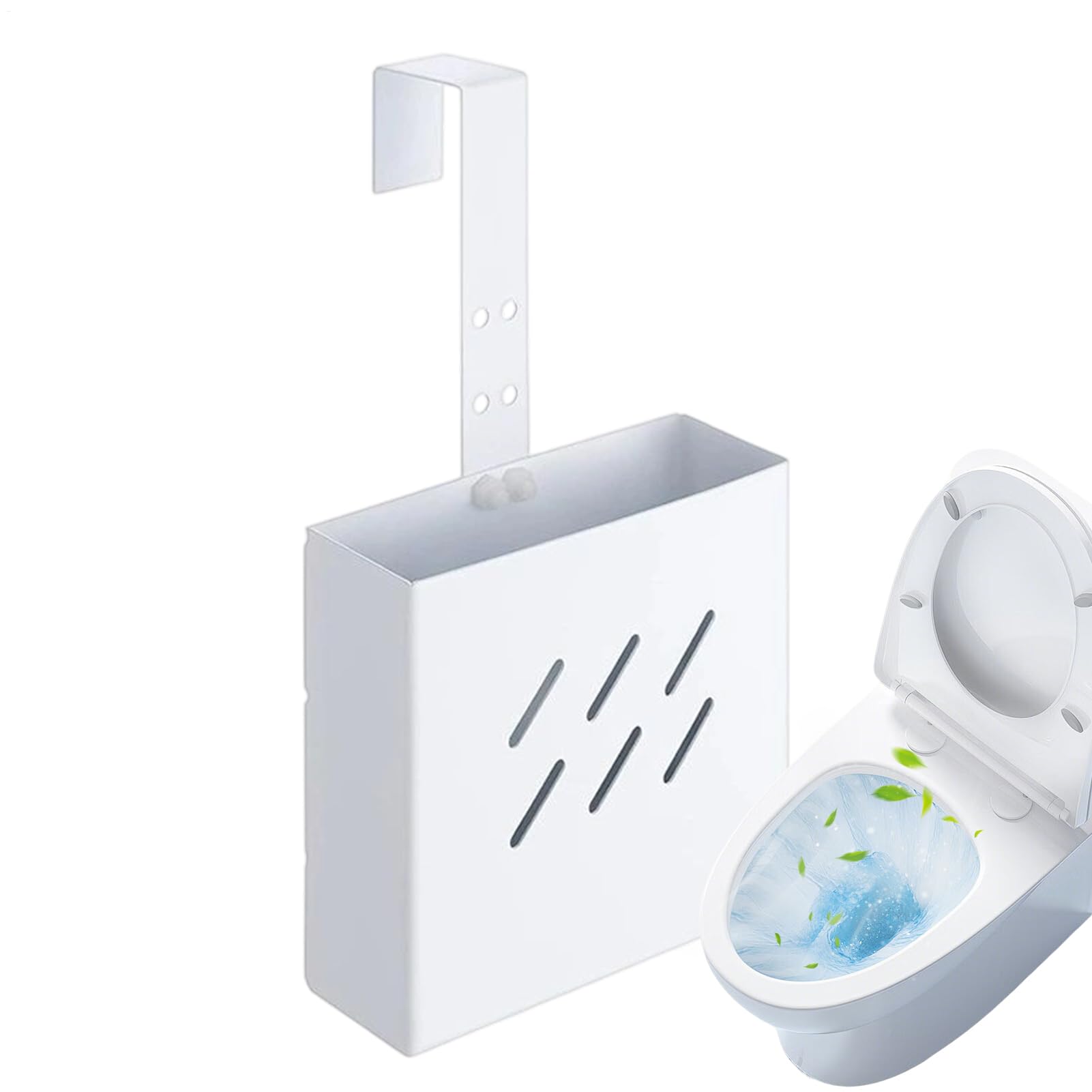 Support en acier inoxydable pour tablettes nettoyantes WC avec crochet de suspension durable