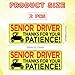 2pcs Senior Driver Car Magnet - Please Be Patient 10.24x3.94in Elderly Driver Sticker Reflective Magnetic Safety Sign