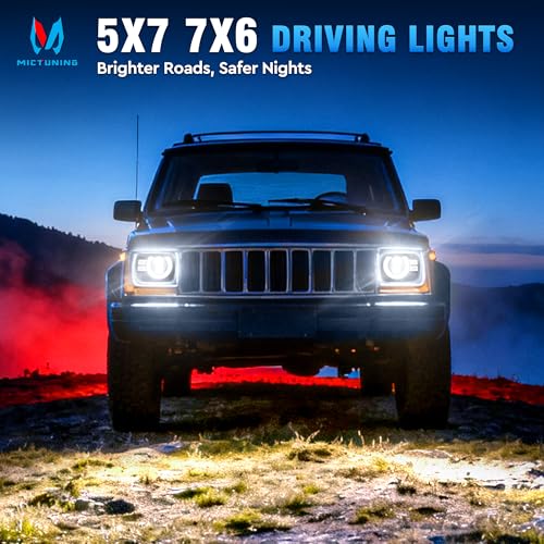MICTUNING 5x7 7x6 Faros LED Anti-deslumbrantes Súper Brillantes miniatura 2
