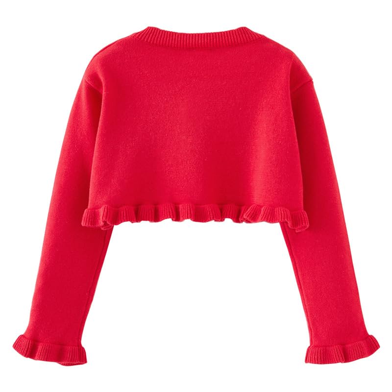 Yanmucy Toddler Little Girls Cardigan Long Sleeve Cotton Sweater Toddler Kids Lightweight Knit Button Cover Up for 1-8 Years3