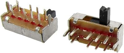 New Lon0167 10 Pcs DP3T 2P3T 3 Position Mini Horizontal Slide Switch 8 Pin PCB SK23D07-VG4(10 StÃ¼cke DP3T 2P3T 3 Position Mini Horizontal Schiebeschalter 8 Pin PCB SK23D07-VG4
