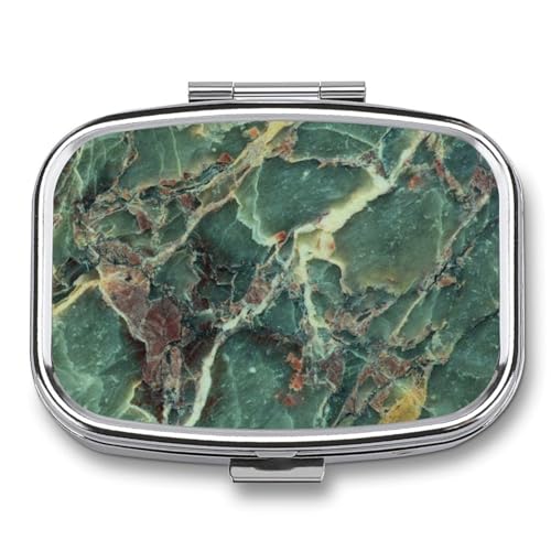ピルケース 薬ケース 緑 抽象 大理石柄 小物入れパーツボックス携帯サプリメントケース 薬入れ 薬箱 コンパクト 金属 持ち運びに便利 小型 薄型 飲み忘れ防止 薬収納ケース サプリケース ガムケース くすりいれケース ドラッグ箱 ミニ薬箱 四角いケース