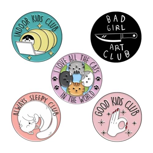 COLORFUL BLING Cute Enamel Pins Set Brooch Cartoon Animal Various Novel Designs Brooch Pins for Backpacks Badges Hats Bags Lapel Pins Accessory for Women Girls Gift