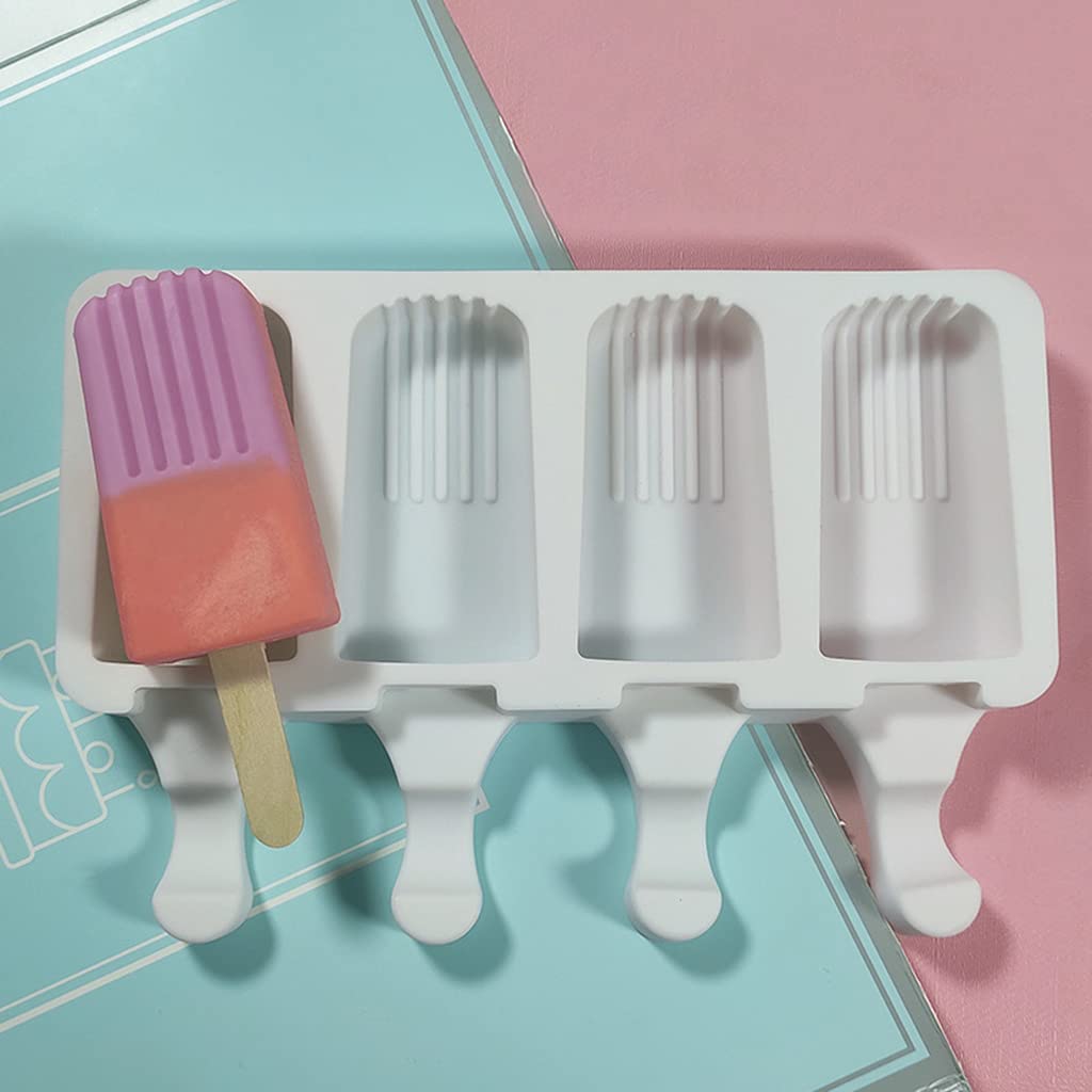Molde reutilizable for hacer helados, de silicona de grado alimenticio, for paletas caseras de cocina.,Moldes para helados
