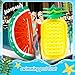 Libima 2 Pcs Giant Pool Floats Large Fruit Food Float Inflatable Pineapple Eggplant Watermelon Ice Lolly Cupcake Pizza Hot Dog Raft Summer Beach Swimming Pool(Pineapple, Watermelon)