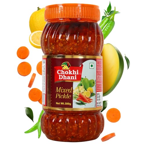 Image of Chokhi Dhani Mixed Pickle Pack of 2 (1kg Each) | Mix Achar | Tangy & Spicy Indian Pickle | Traditional Homemade Style | Aromatic Spices