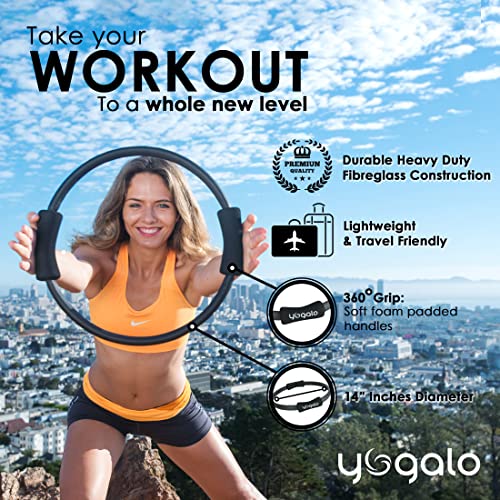 image for Yogalo Pilates Ring and Ball Set with 3 Resistance Bands - Pilates Equ