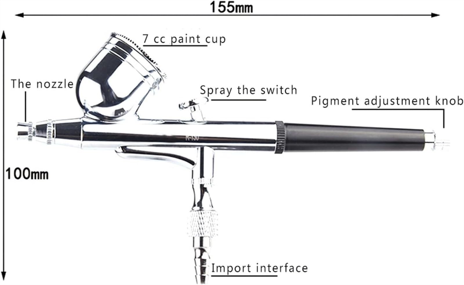 Sand Blaster 0.2/0.3/0.5mm zasilanie grawitacyjne Dual Action aerograf aerograf farba w sprayu zestaw pistoletów tatuaż narzędzie do paznokci zestaw długopisów Beauty