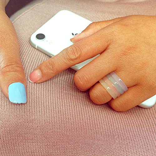 Nonsucheer 8 Pcs Chunky Resin Acrylic Trendy Stacking Rings For Women Men Girls, Colorful Vintage Big Band Ring (8Pcs(Style 3)) #TOP4