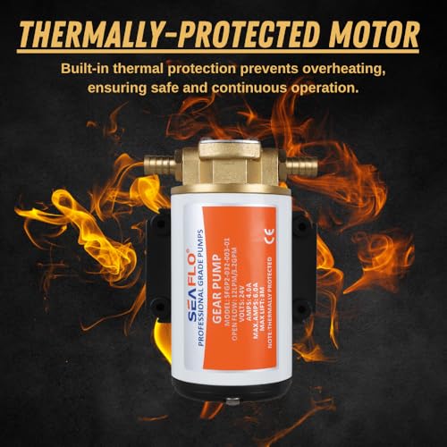 image for SEAFLO 12v Self Priming Impeller Gear Pump 3.2 GPM/12.0 LPM for Diesel