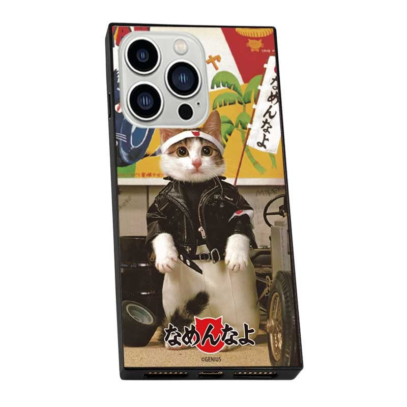 Amazon.co.jp: 【なめ猫 革ジャン】 iPhoneケース NAMENEKO なめ猫