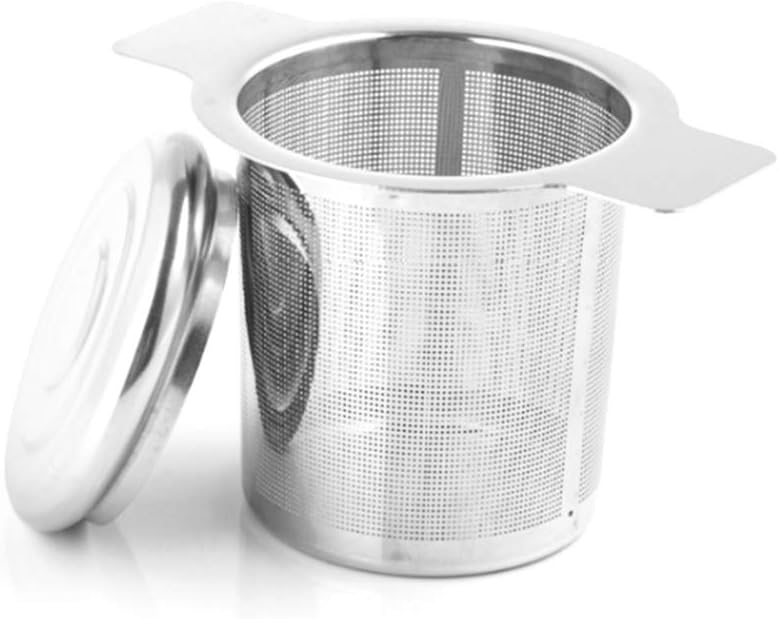Loose Leaf Tea Steeper,Xloey 18/8 Stainless Steel Tea Basket and Tea Infuser Fine Mesh Filters Tea Strainer Steeper Double Handles for Hanging on Teapots, Mugs, Cups to steep Loose Leaf Tea and Coffee