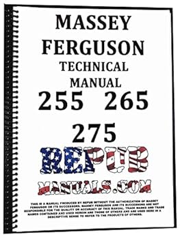 Spiral-bound Massey Ferguson 255 Service Manual Technical Repair Book