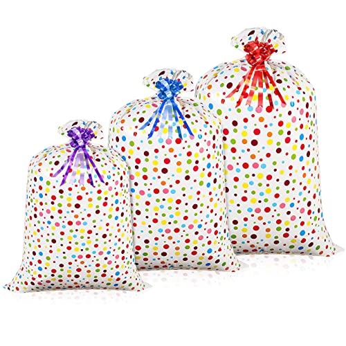 3 Pcs Extra Large Gift Bags Oversized Plastic Storage Bags 48'' 56'' 70